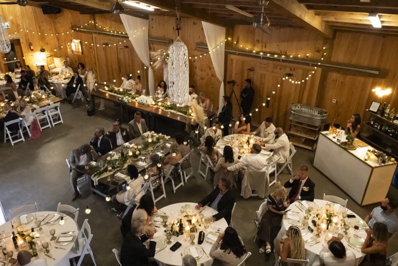 Wedding reception in the barn