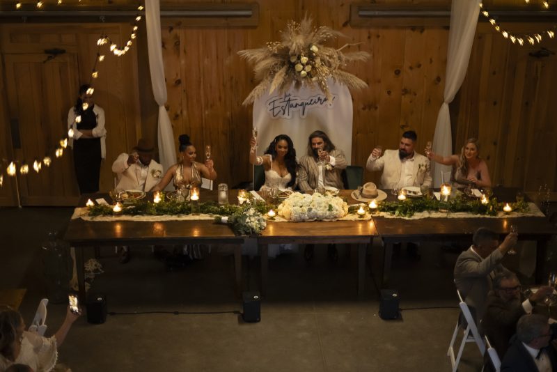 Wedding reception in the barn