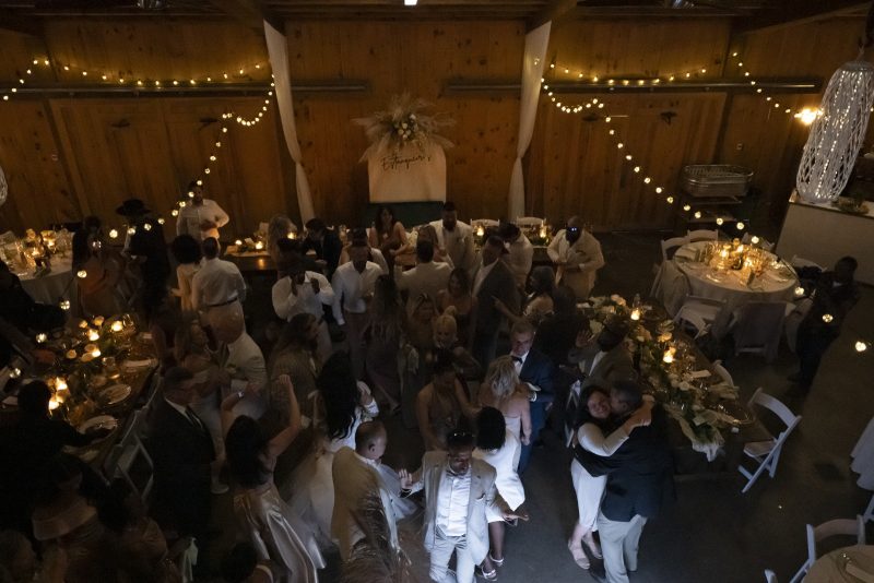 Wedding reception in the barn