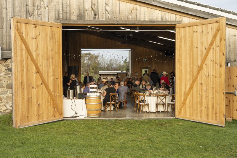 Wedding reception in the barn