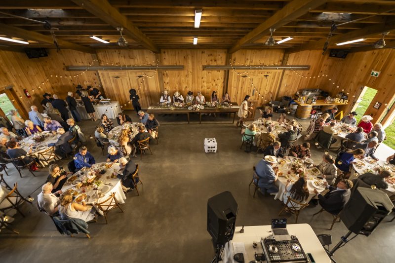 Wedding reception in the barn