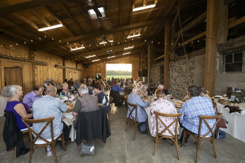 Wedding reception in the barn