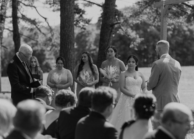 Wedding ceremony on the lawn