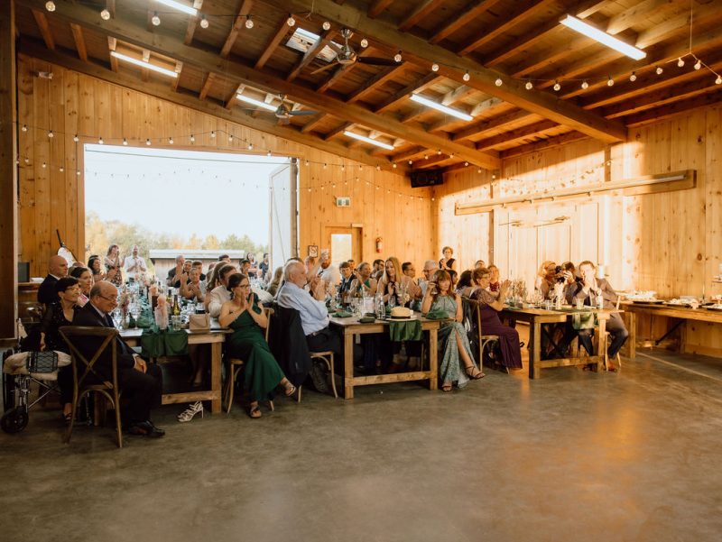 Wedding reception in the barn