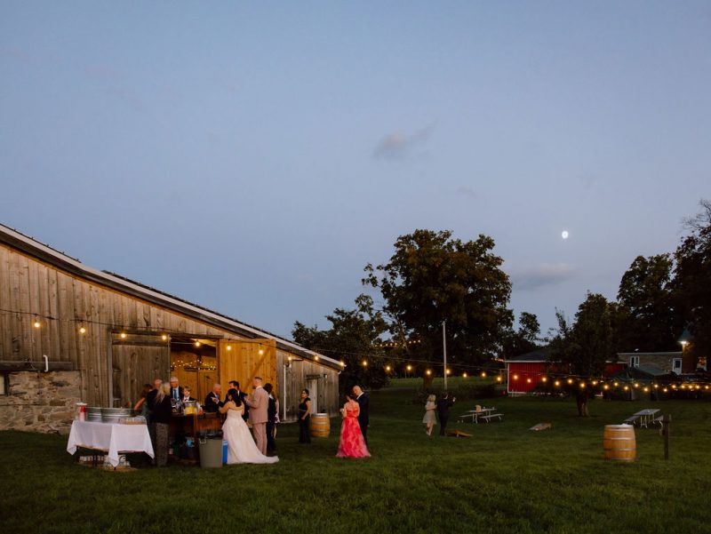 Wedding reception in the barn